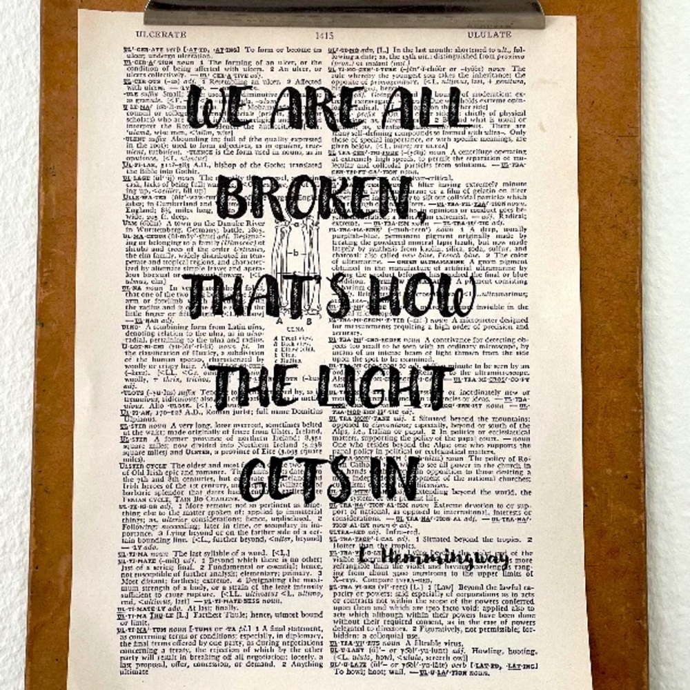 Vintage Dictionary Art Print Ernest Hemingway